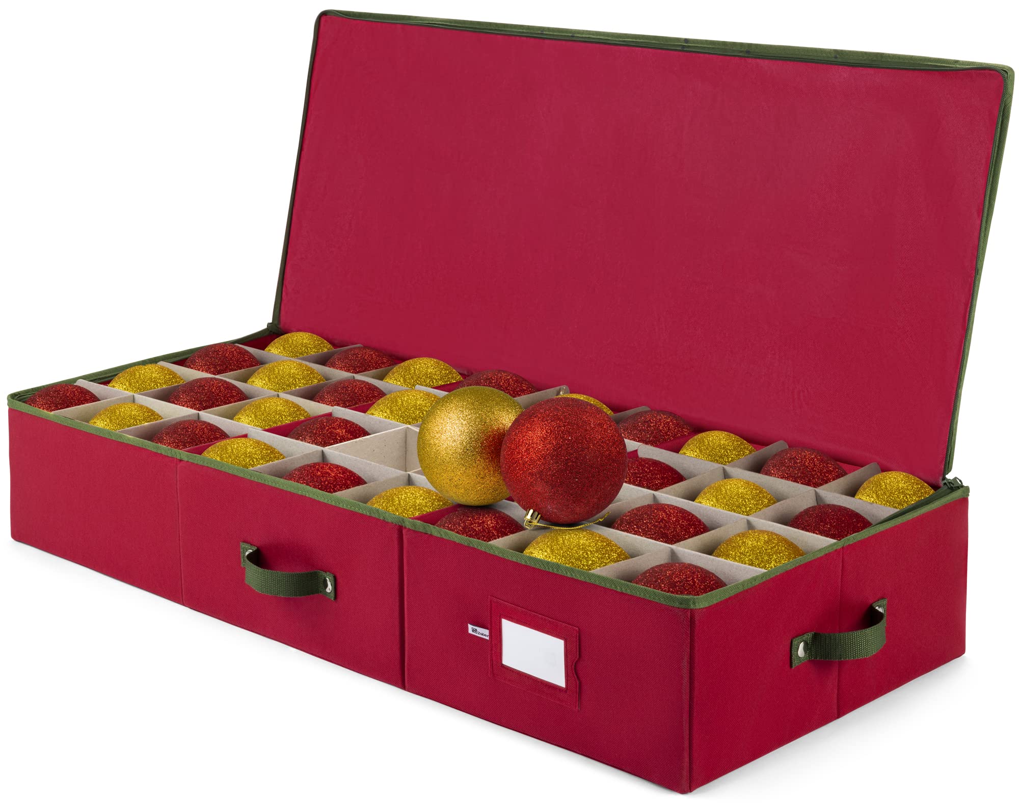 Amazon.com: ZOBER Underbed Christmas Ornament Storage Box - Stores
